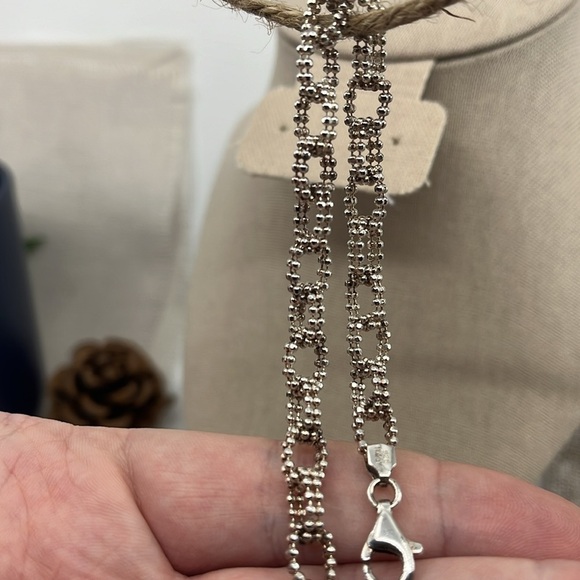 Vintage Sterling Silver Bead Bracelet Made in Guatemala 1990s - Picture 3 of 8